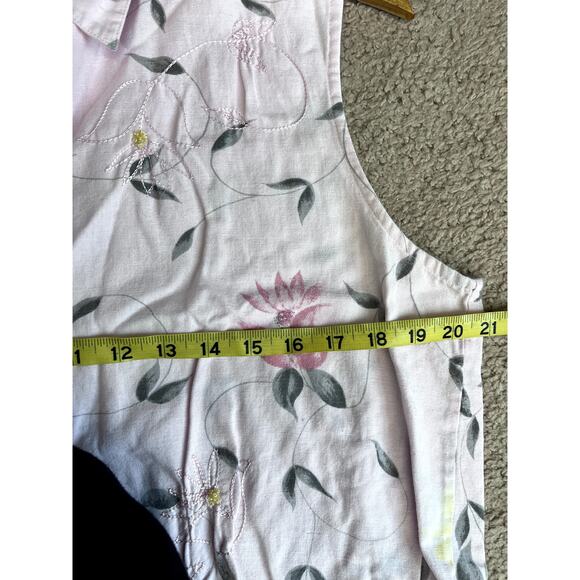 Vintage Women's Floral Embroidered Tantrums Tank Top L - Picture 4 of 5